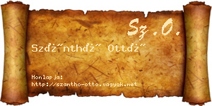 Szánthó Ottó névjegykártya